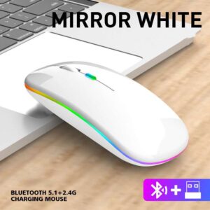 Dual Wireless Rechargeable Mouse (Bluetooth & 2.4GHz)