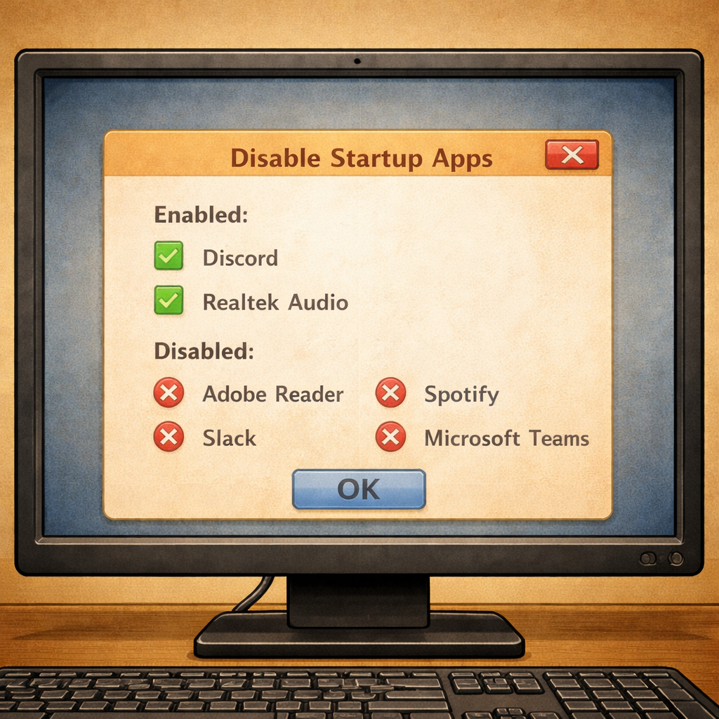 Windows Startup Apps to Disable