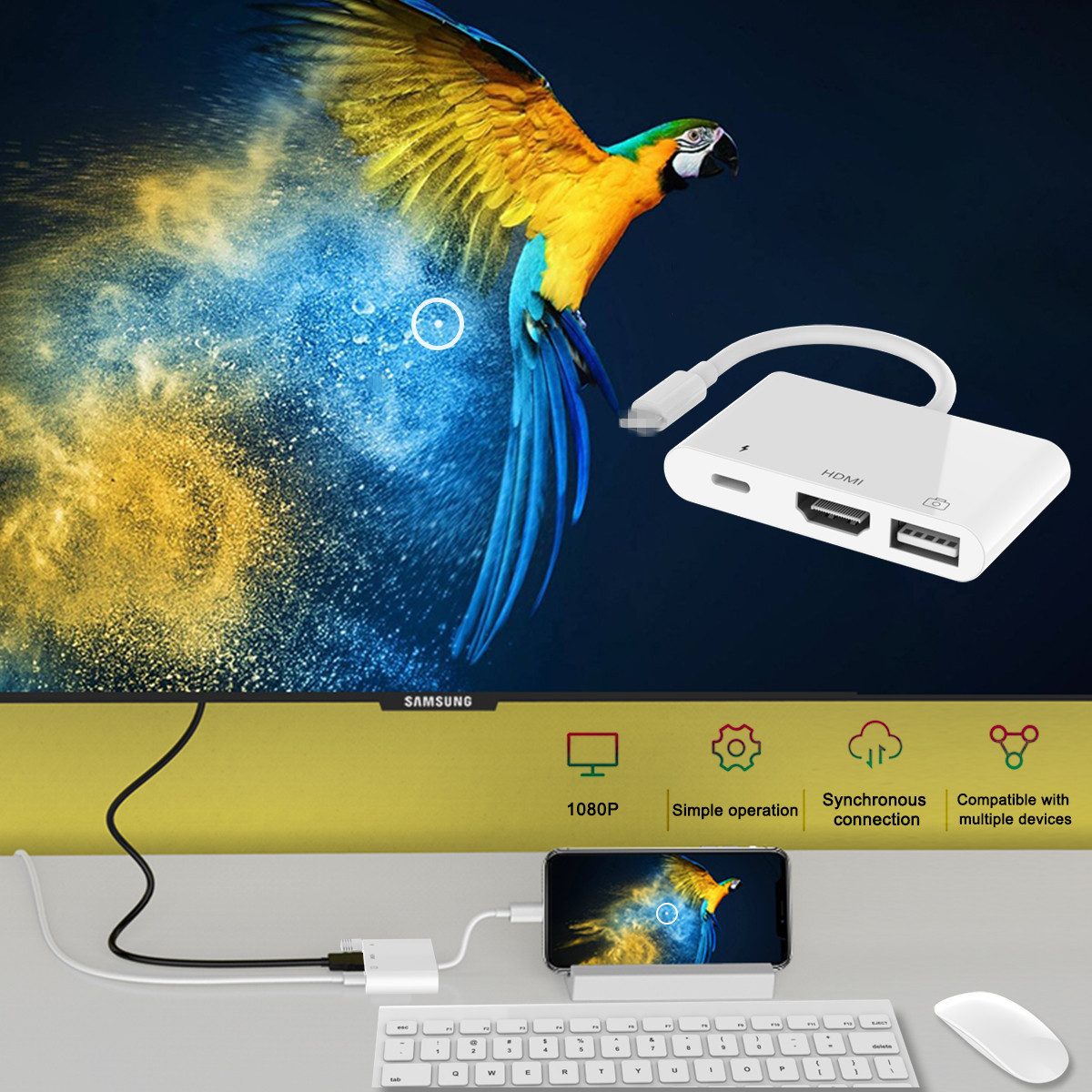 Apple Lightning Adapter to HDMI, USB and Through-Power! - Image 4
