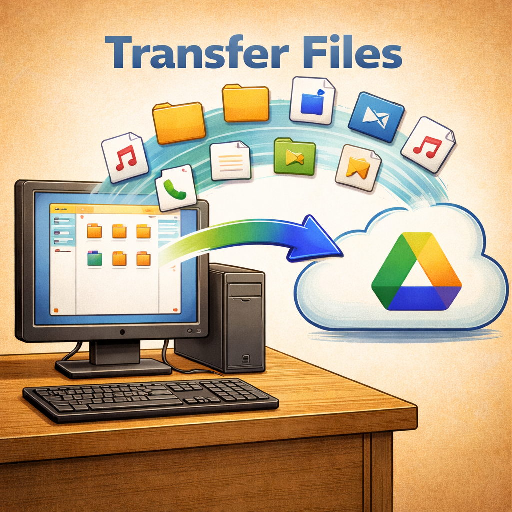 Transfer files between Windows and Google-Drive