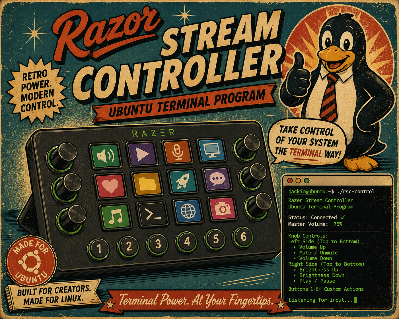 Ubuntu Razor Stream Controller Program